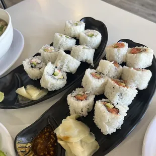 California/spicy ahi sushi