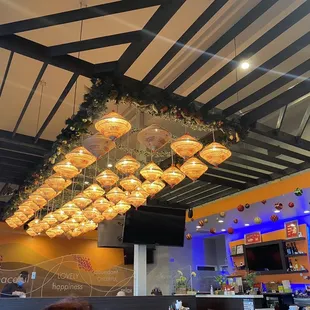 The decor is pleasant