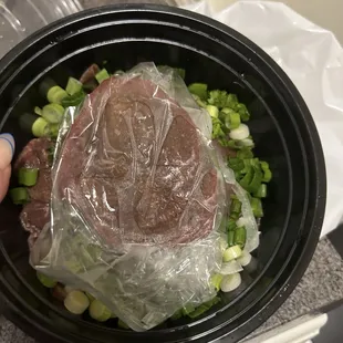 Rare steak pho