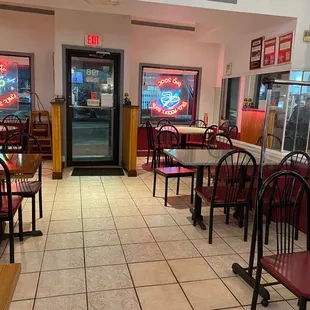 the inside of a restaurant