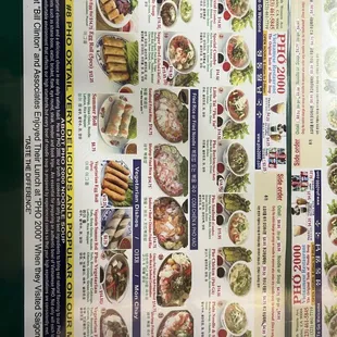Menu as of 5/9/22