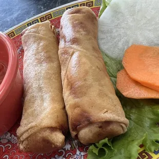 Egg rolls were ok, could have used one more lettuce leaf though.