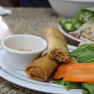 a plate of vietnamese food