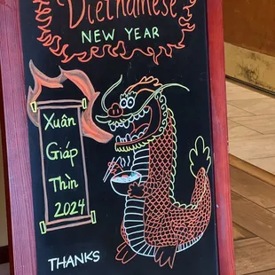 a chinese new year sign