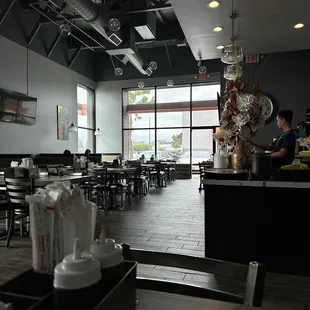 the interior of a restaurant