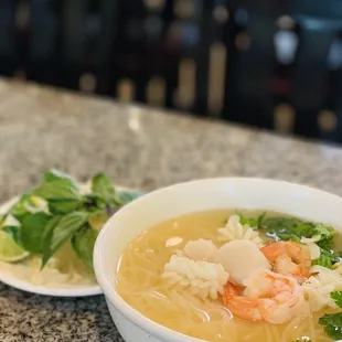 Seafood noodle soup