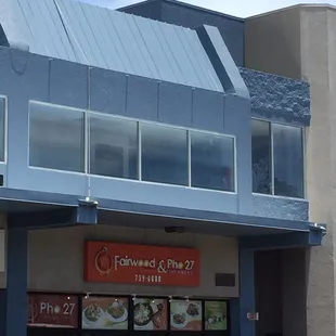View of the restaurant from the parking lot