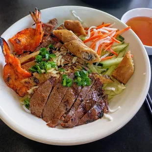 Combination noodle bowl. Not the best ever, but it hit the spot.