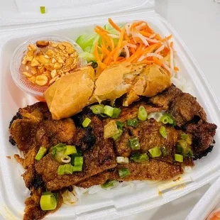 The meat was delicious. Good bun thit nuong.