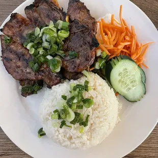 Grilled Pork Chop Rice Plate Combo