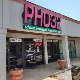 the front of the restaurant
