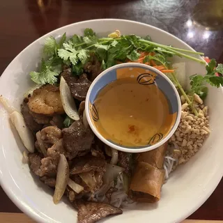 B8. Grilled Pork and Shrimp and Spring Roll