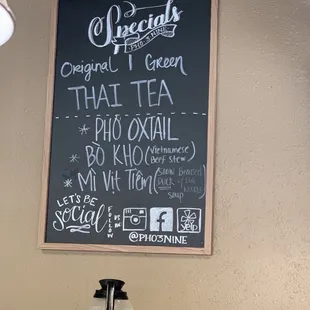 Off menu specials