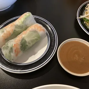 Summer Rolls with peanut sauce