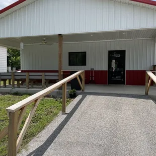 Outside walkway entry