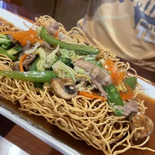 Combination Pan fried noodles
