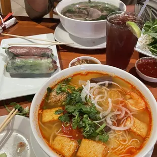 Bun rieu and pho
