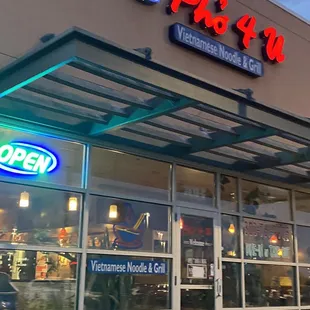 the front of a restaurant