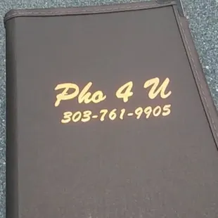 Pho 4 U Menu Cover
