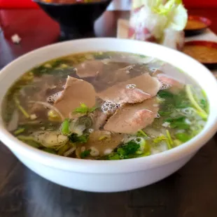 Regular size pho with meat and meatball