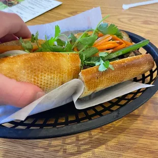 Bánh Mì Thit Nuong, a pork Bánh Mì.