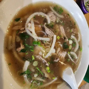 Rare steak and brisket pho