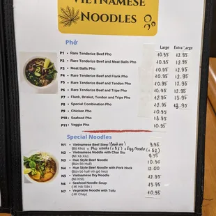 Pho and special noodles