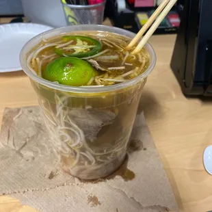 Pho with brisket