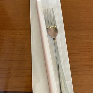 Prepackaged fork &amp; straw