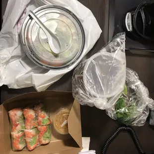 Vegetarian Pho &amp; Fresh Spring Rolls