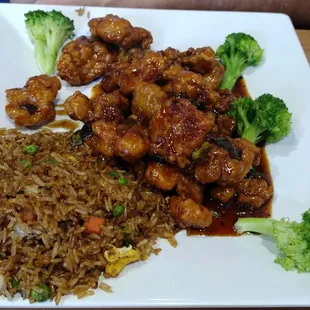 General Tso's Chicken.  (Chicken was overcooked/hard)