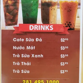 D15. Green Milk Tea with Clear Boba (Tra Sua Xanh)