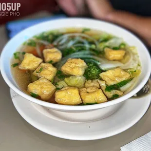 The WIFE UNIT got the veggie pho with beef broth!