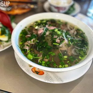 Incredibly taste broth! One of my top 5 favorite pho beef broths ever-ever!!! REMINDER TO SELF: Next time omit the PLENTIFUL cilantro!
