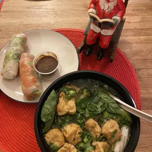 Tofu veggies pho &amp; summer rolls (12.24.21)