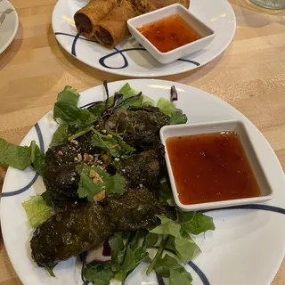 24. Marinated Beef Wrapped in Grape Leaf