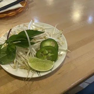 Bean Sprout and Basil Dish