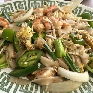 Drunken Noodles with Shrimp
