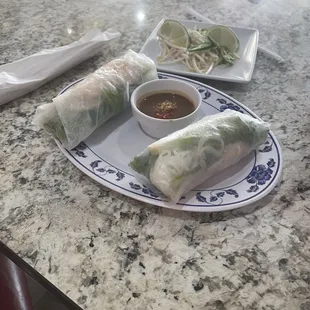 Spring rolls.