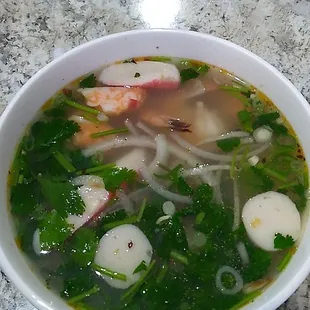 Seafood noodle soup