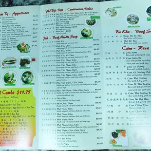 Our new menu