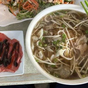 #1 pho with rare steak on the side
