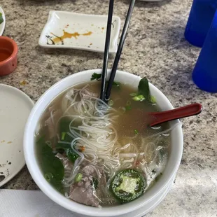 P2. Pho Tai Amazing lean eye round steak Pho