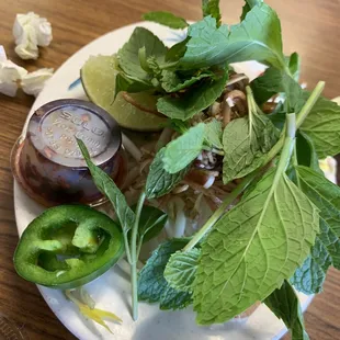 Toppings for bun Bo hue