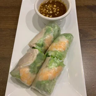 Shrimp and pork summer rolls