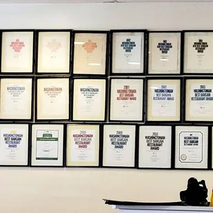 Washingtonian awards for Best Bargain Restaurant.