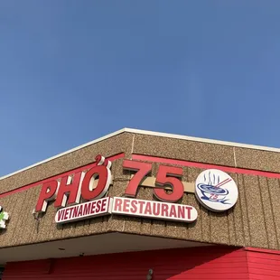 Pho 75 signage