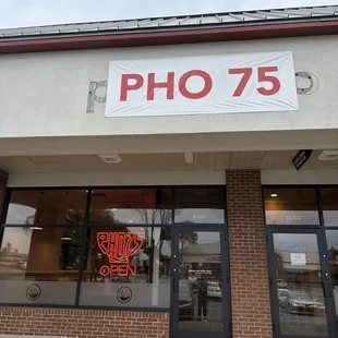 the front of the restaurant