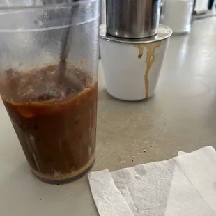 Black Drip - Pot Coffee with Ice and Condensed Milk