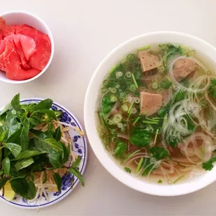 Pho with steak on the side.